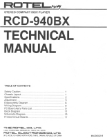 Rotel RCD-940BX - Technical manual 